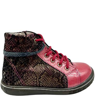 RICOSTA ZIP TIE ANKLE BOOT - RASPBERRY