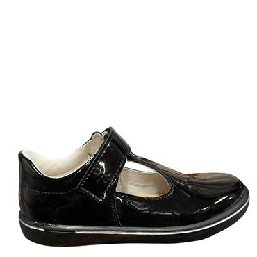 RICOSTA GIRLS WINONA STRAP SHOE - BLACK PATENT