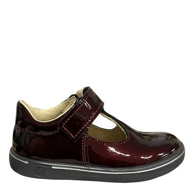 RICOSTA GIRLS WINONA STRAP SHOE - BURGUNDY PATENT