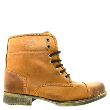 XTI MENS LACE TOE CAP BOOT - CAMEL