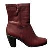 ECCO MID CUT ZIP ANKLE BOOT - WINE