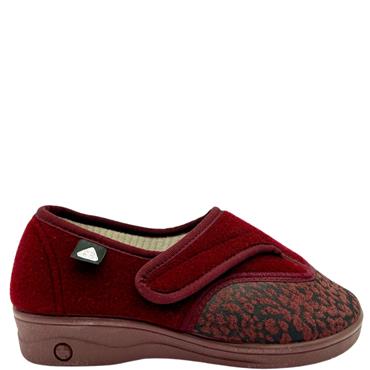 CELIA RUIZ 2TONE VEL SLIPPER - BORDEAUX