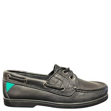 PIERO AV8 TIE DECK SHOE - BLACK