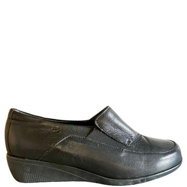 BAERCHI GUSSET WEDGE SHOE - BLACK