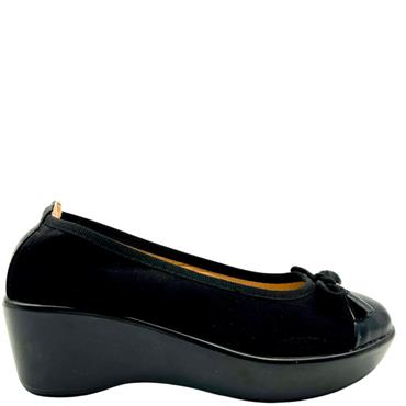 LOLA BLUE WEDGE SHOE - BLACK
