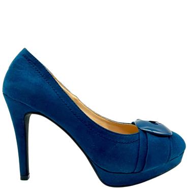 LOLA BLUE BOW PLATFORM COURT - NAVY