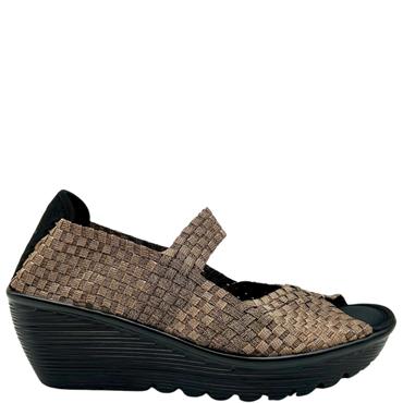 SKECHERS WEDGE STRETCH SANDAL - BRONZE