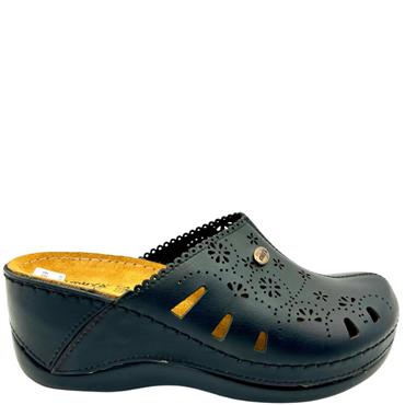 MUYA LDS WEDGE TOE IN SANDAL - BLACK