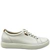 ECCO WOMENS SOFT LACE COMFORT SHOE - WHITE