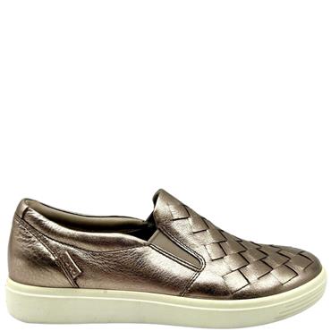 ECCO LDS COMFORT SLIP ON SHOE - WARM GREY