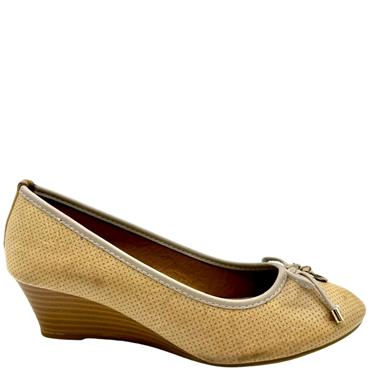 XTI LOW WEDGE BOW COURT - CAMEL
