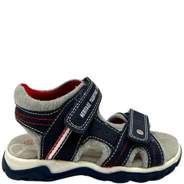 SPROX BOYS 2 VEL STRAP SANDAL - NAVY LIGHT GREY