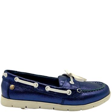 XTI LDS GLITTER DECK SHOE - NAVY