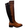 XTI LDS STRETCH 2 ZIP HIGH LEG BOOT - CAMEL