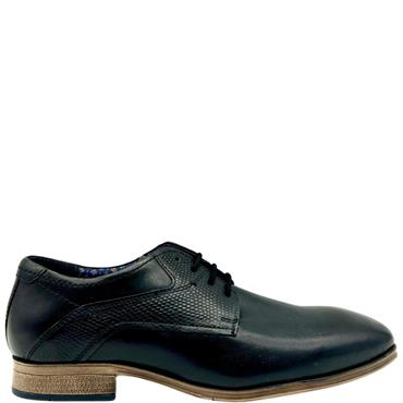 S OLIVER GTS 2 TONE 4 EYE TIE SHOE - BLACK