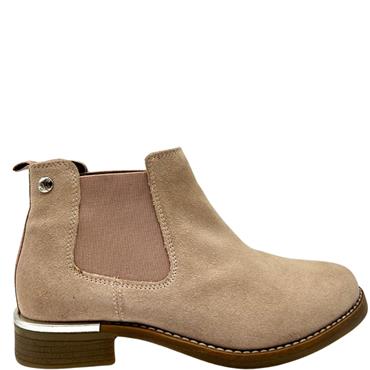 S OLIVER WOMENS LOW HEEL GUSSET BOOT - OLD ROSE