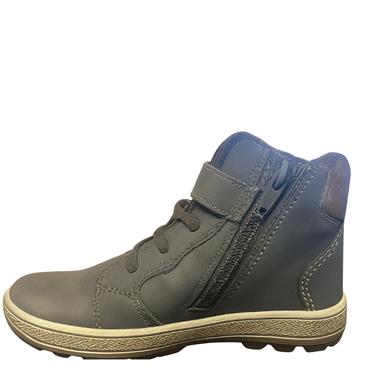 S OLIVER BOYS VEL STRAP TIE BOOT - NAVY TAN