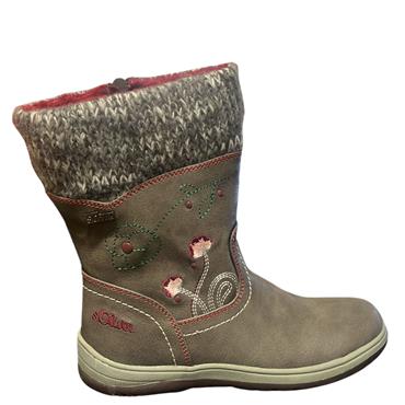 S OLIVER GIRLS JUMPER TOP BOOT - GREY