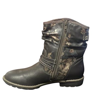 S OLIVER GIRLS FLOWER STRAP ZIP BT - GREY MULTI