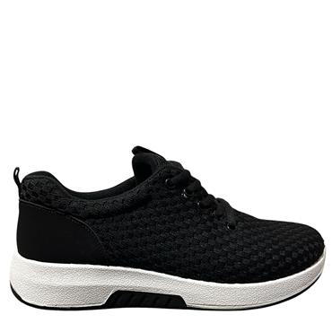 G COMFORT WOMENS LACE TRAINER - BLACK