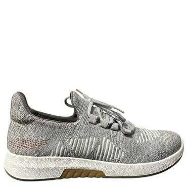 G COMFORT WOMENS LACE TRAINER - LIGHT GREY