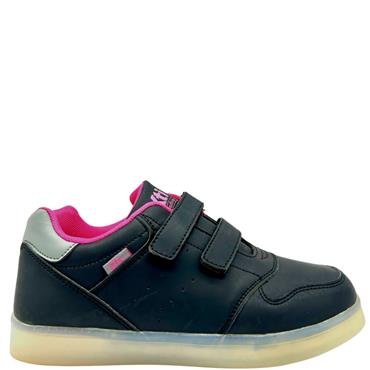 XTI GIRLS 2 STRAP VELCRO TRAINER - BLACK