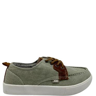 XTI BOYS LACE DECK SHOE - ICE TAN