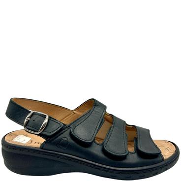 NEW DRESS 3VEL STRAP SANDAL - BLACK