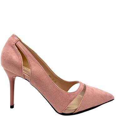 COLOUR CHERIE WOMENS POINTTOE COURT SHOE - LIGHT PINK