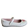 LEA LELO GIRLS FLOWER VEL STRAP SHOE - SILVER