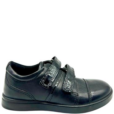 ECCO GIRLS 2 VELCRO STRAP SHOE - BLACK