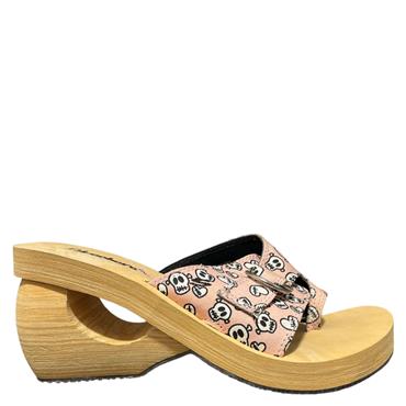 SKECHERS DENIM BUTTON TOE POST - CORAL