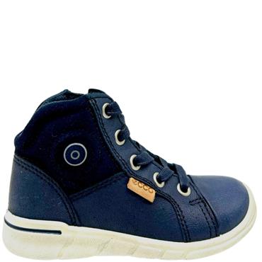 ECCO BOYS TIE ANKLE BOOT - NAVY
