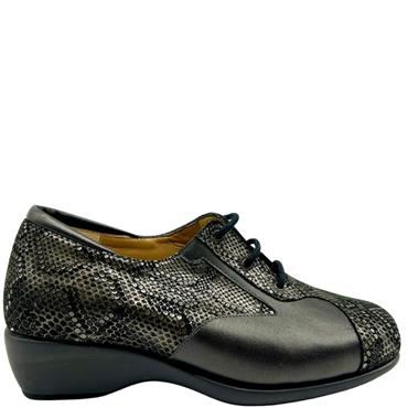 ALVIFLEX 2TONE TIE SHOE - BLACK