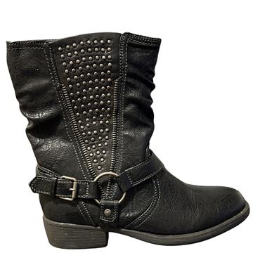 SKILLS STUD STRAP ANKLE BT - BLACK