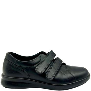 EASY B LDS NAOMI WIDE 2E VEL SHOE - BLACK