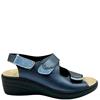PINOSO LDS WEDGE 3 STRAP VEL SANDAL - NAVY