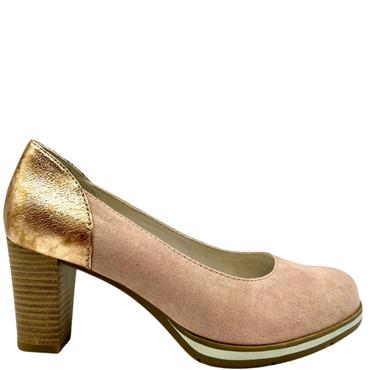 SOFTLINE 2TONE COURT SHOE - ROSE