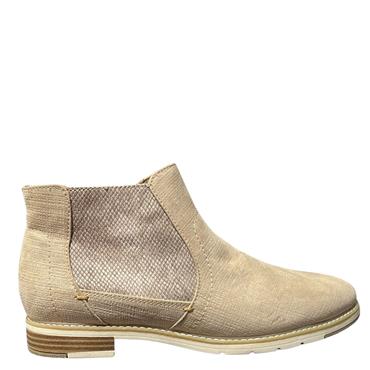SOFTLINE GUSSET ZIP ANKLE BOOT - DUNE