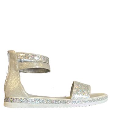 LEA LELO GIRLS GLITTER GLADIATOR SDL - WHITE