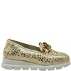 VALERIAS WOMENS WEDGE CHAIN LOAFER - GOLD