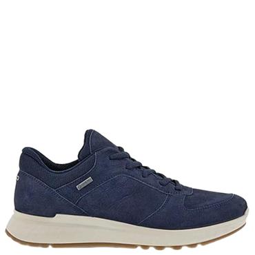 ECCO WOMENS GORETEX LACE TRAINER - NAVY