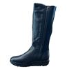 VALERIAS WOMENS ZIP HIGH LEG BOOT - BLACK