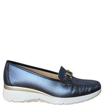STILE DIVITA WOMENS MOCCASIN LOAFER - BLUE