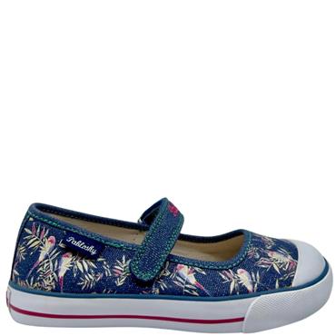 PABLOSKY GIRLS VEL STRAP CANVAS - DENIM GLITTER