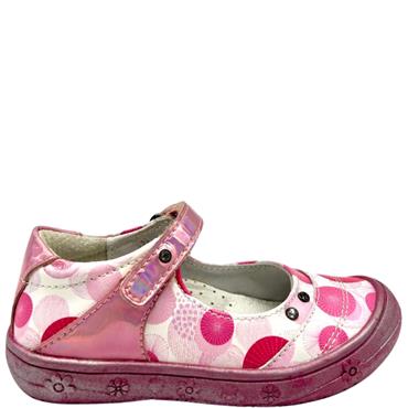 LEA LELO GIRLS VEL STRAP SHOE - FUCHSIA