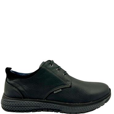ZEN MENS COMFORT PLAIN LACE SHOE - BLACK