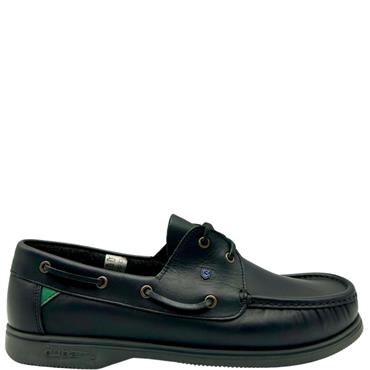 DUBARRY LACE DECK SHOE - BLACK LEATHER