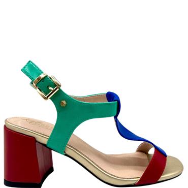 KATE APPLEBY LDS ANKLE T STRAP SANDAL - MULTI