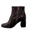 H FEET LARGE BUCKLE STRAP ZIP ANKLE BT - MIDNIGHT PATENT